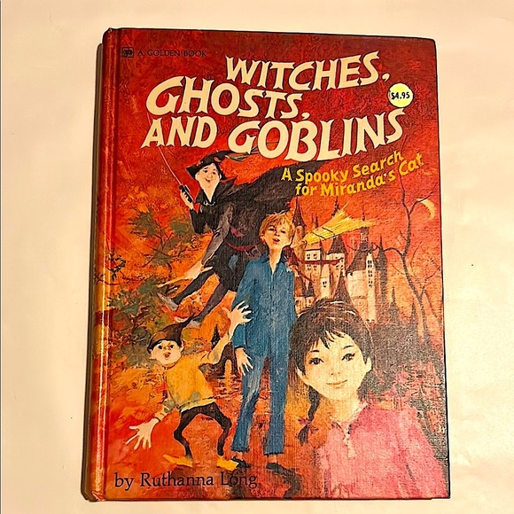 Vintage “Witches, Ghosts, and Goblins” by Ruthanna Long – A Spooky Golden Booka - Picture 1 of 5